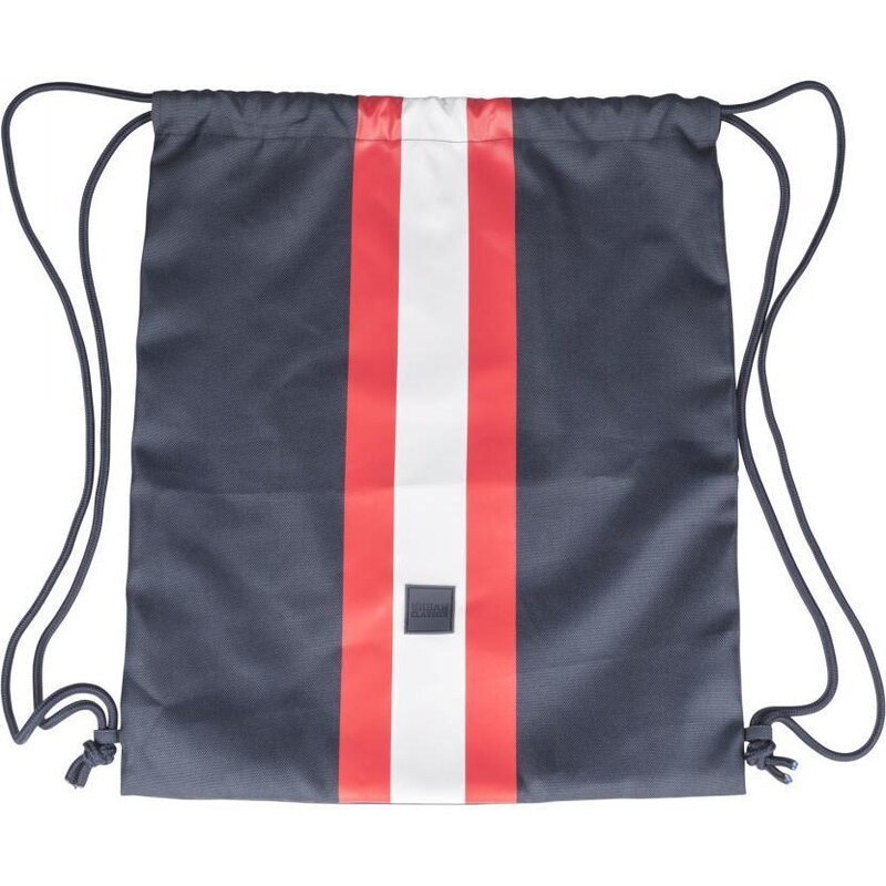 Urban Classics Accessoires Pruhovaná taška na gymnastiku námořnická/ohnivá červená/bílá