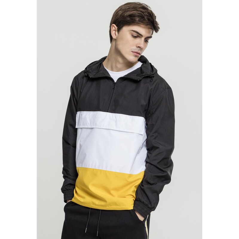 UC Men Bunda Color Block Pull Over Blk/chromeyellow/wht