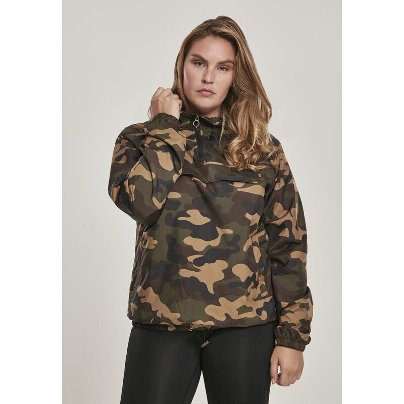 UC Ladies Dámská bunda Camo Pull Over Woodcamo