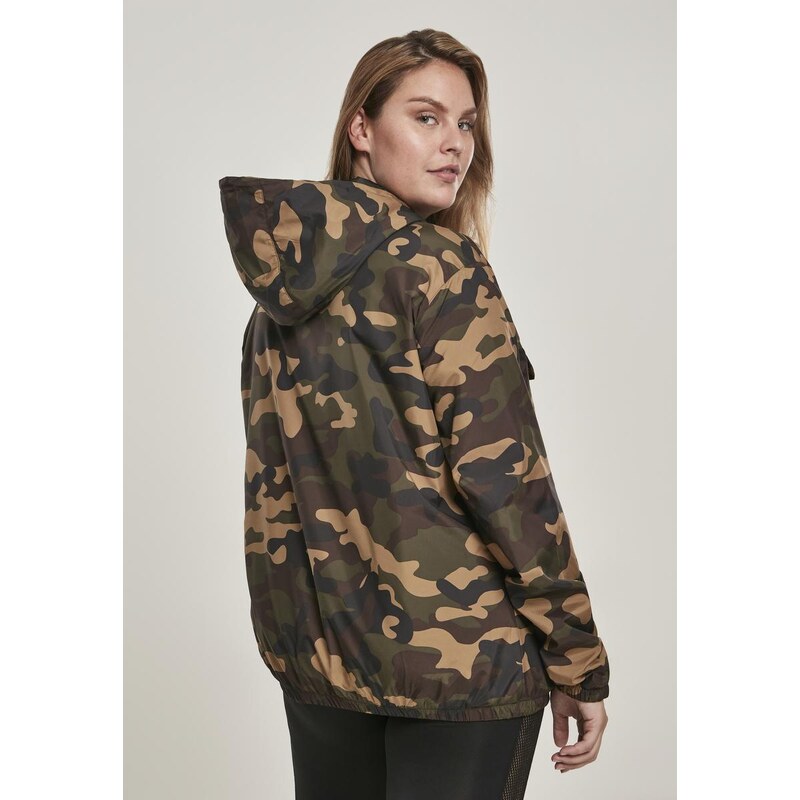 UC Ladies Dámská bunda Camo Pull Over Woodcamo