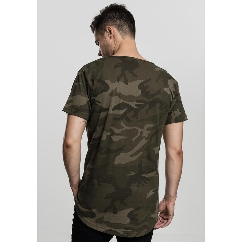 UC Men Camo Shaped Long Tee olivové camo