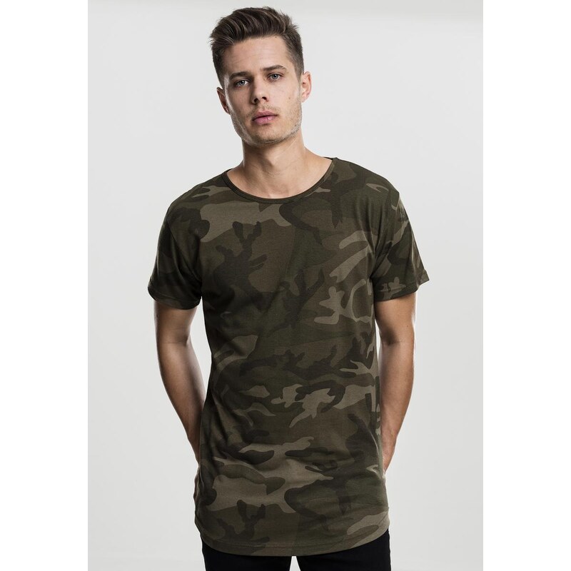 UC Men Camo Shaped Long Tee olivové camo