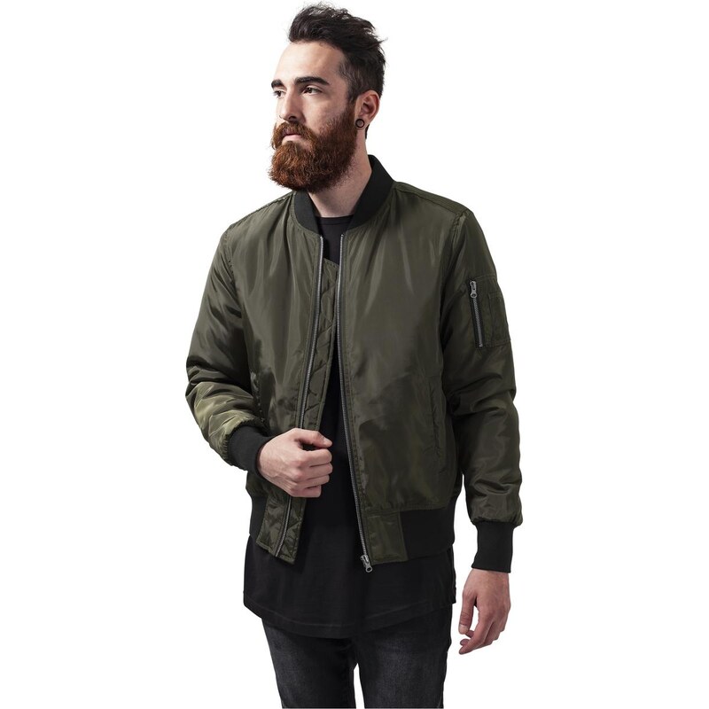 UC Men 2-Tone Bomber Jacket darkolive/černá