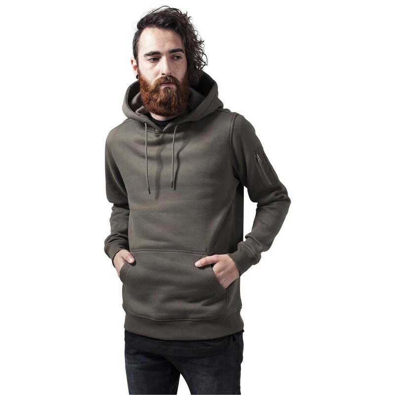 Urban Classics Sweat Bomber Hoody olivový