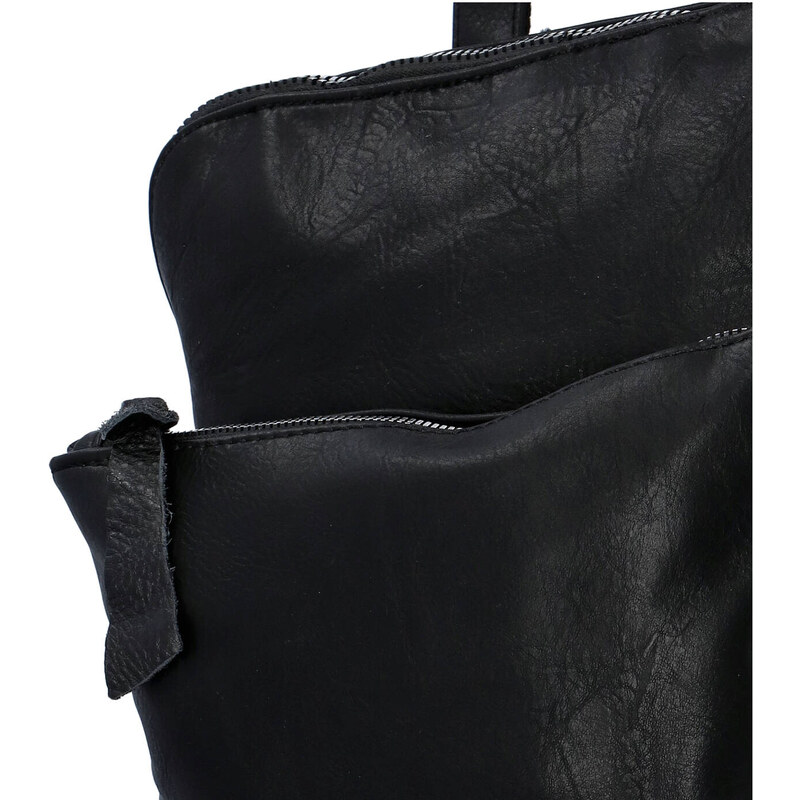 Dámský městský batoh kabelka černý - Paolo Bags Buginni černá