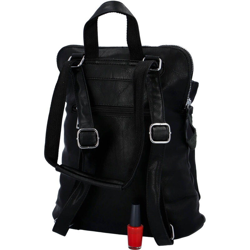 Dámský městský batoh kabelka černý - Paolo Bags Buginni černá