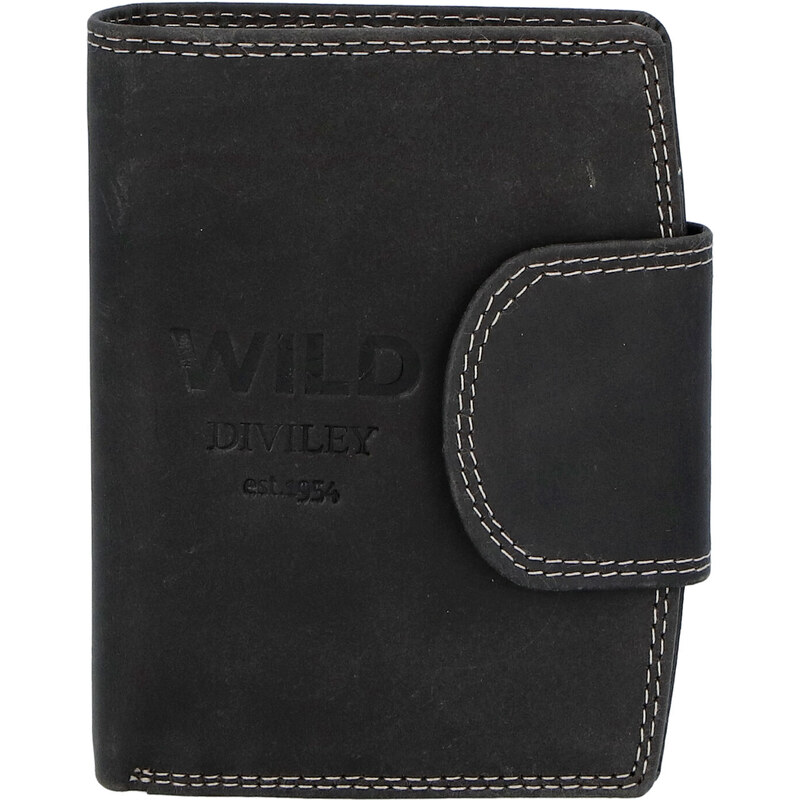 WILD collection Pánská kožená peněženka černá - WILD Soul černá