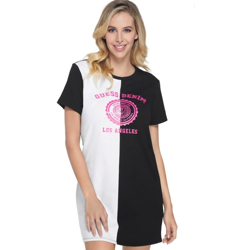 GUESS šaty Irina Color-Block T-Shirt Dress čierne., QT108185K-XS