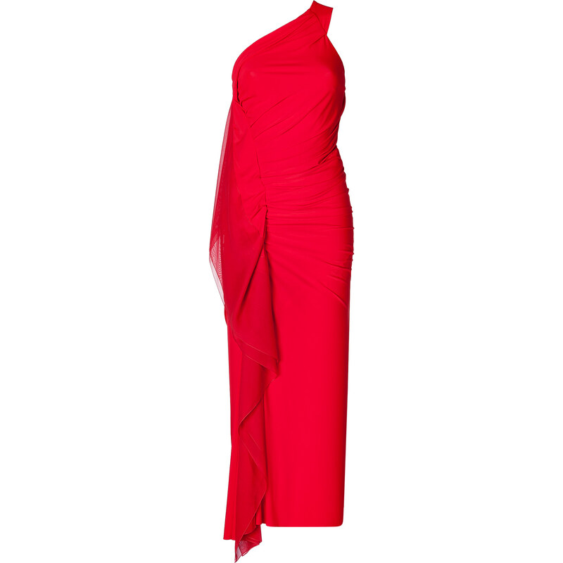 Donna Karan New York Draped One Shoulder Evening Gown