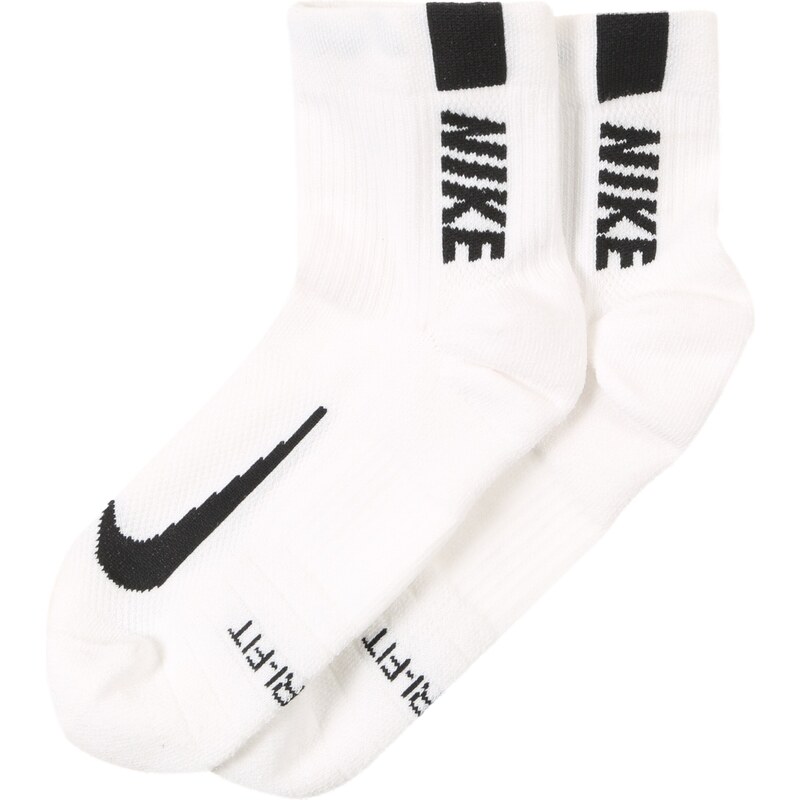 NIKE Sportovní ponožky Multiplier černá / bílá