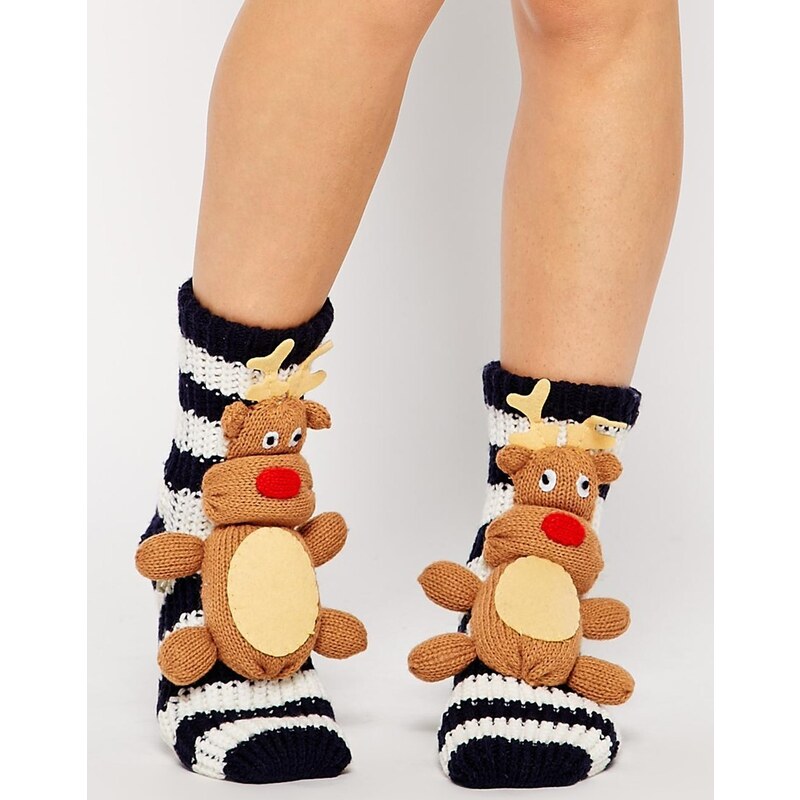 ASOS NORTH STAR Reindeer Socks - Multi