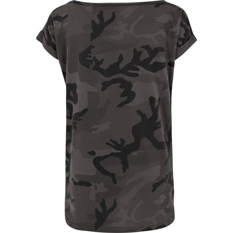 UC Ladies Dámské tričko Camo Back Shaped Tee tmavé camo