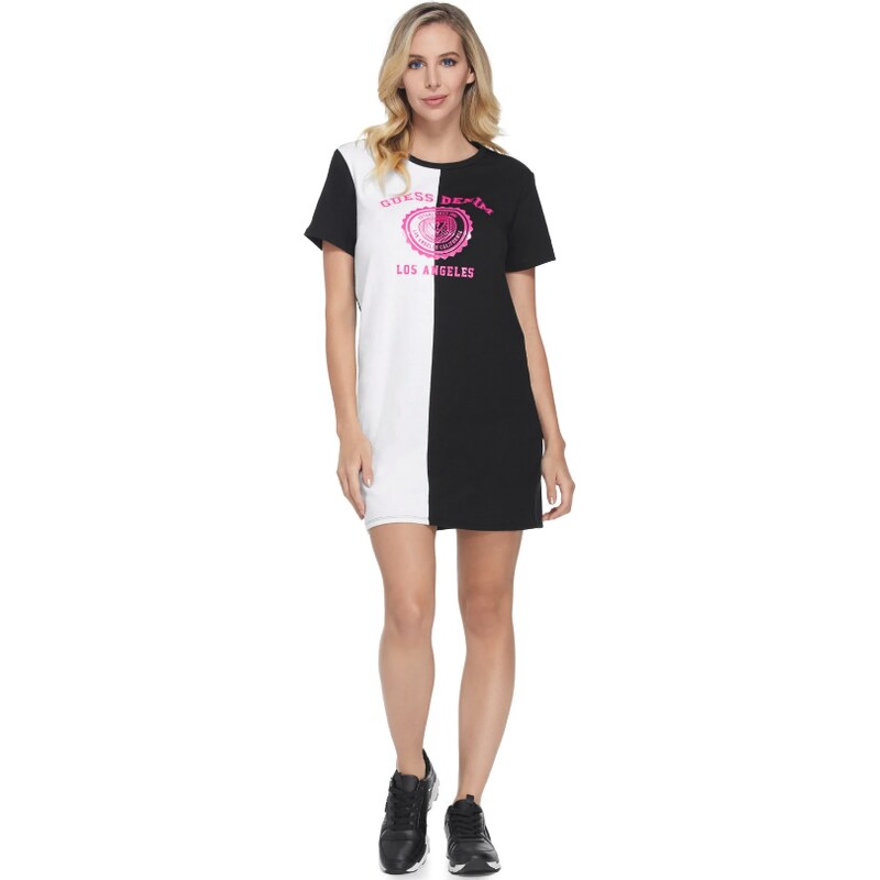 GUESS šaty Irina Color-Block T-Shirt Dress čierne., QT108185K-XS