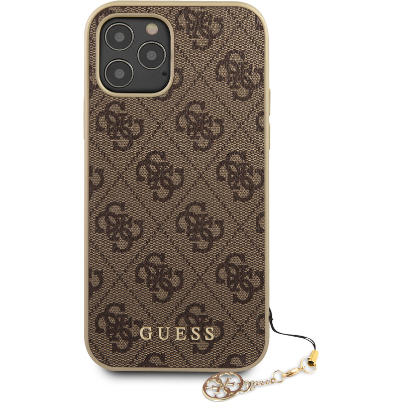 Ochranný kryt pro iPhone 12 Pro MAX - Guess, 4G Charms Brown