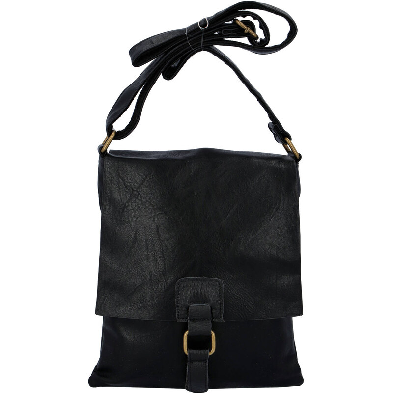 Paolo Bags Praktická dámská koženková crossbody Ariel, černá 53935978