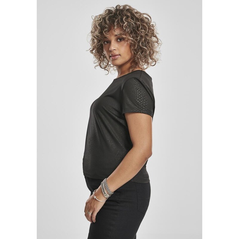 UC Ladies Dámský Stretch Pattern Cropped Tee černý had