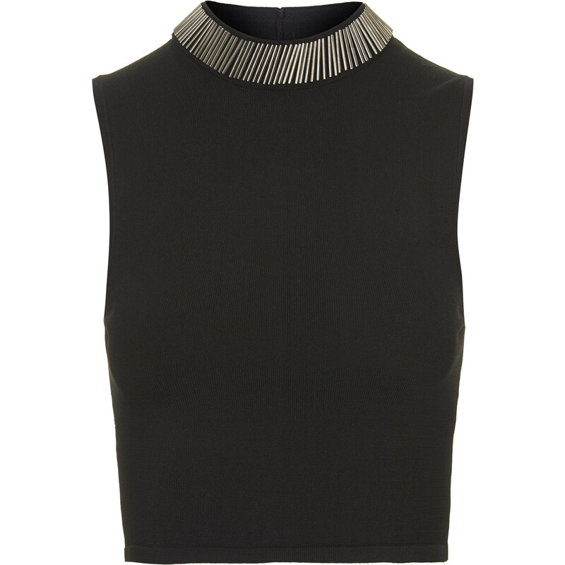 Topshop Beaded Shell Top