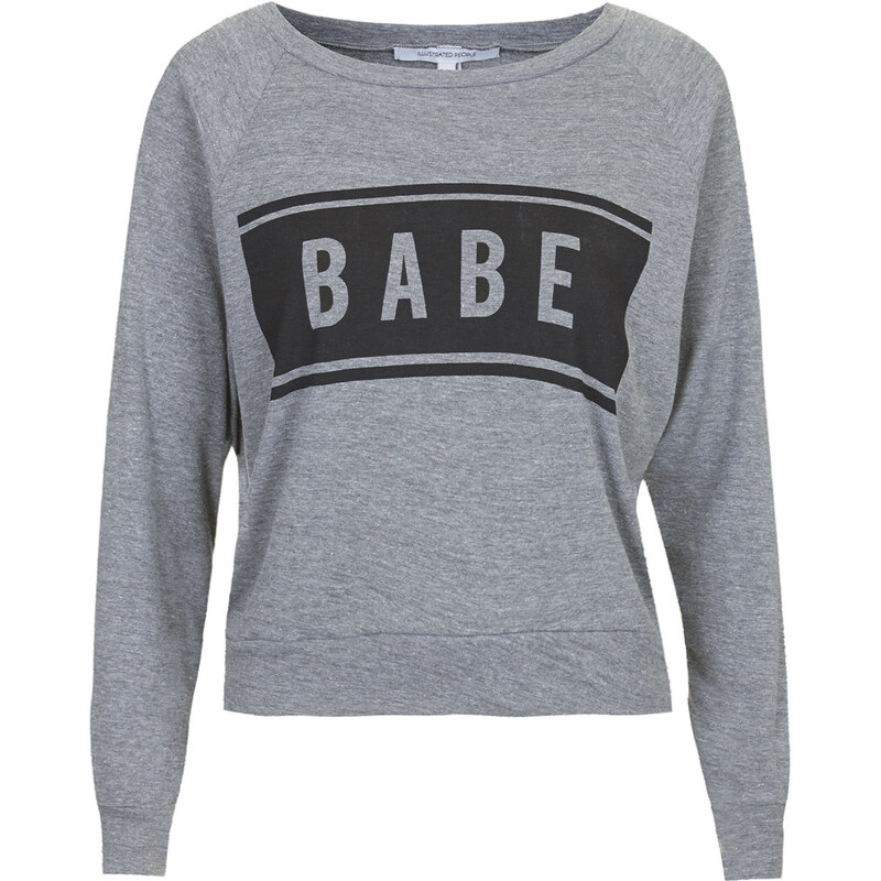 Topshop **Babe Raglan Pullover by Illustrated People