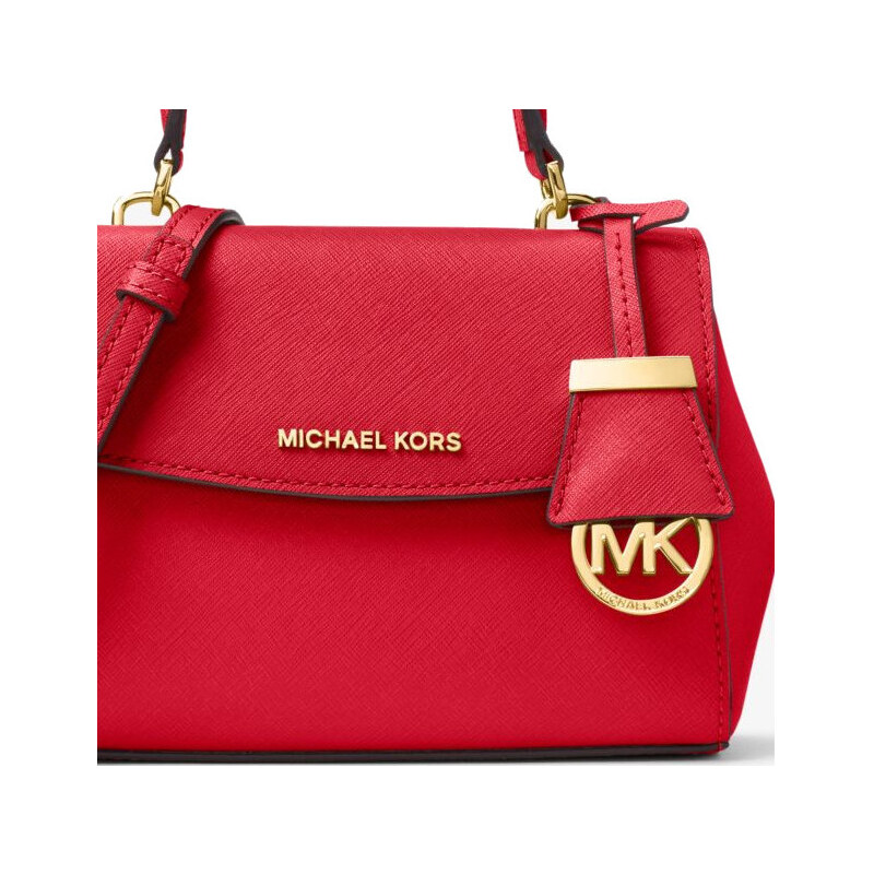 Michael Kors Ava Extra-Small Saffiano Leather Crossbody Bright Red