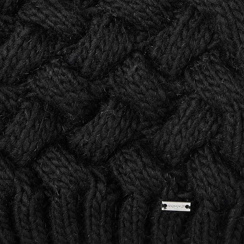 Nákrčník pletený vzor černý MINI Mayoral
