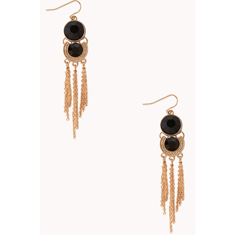 Forever 21 Chic Faux Stone Drop Earrings