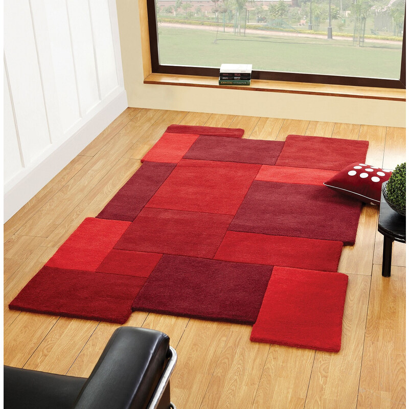 Flair Rugs koberce Kusový koberec Abstract Collage Red - 90x150 cm