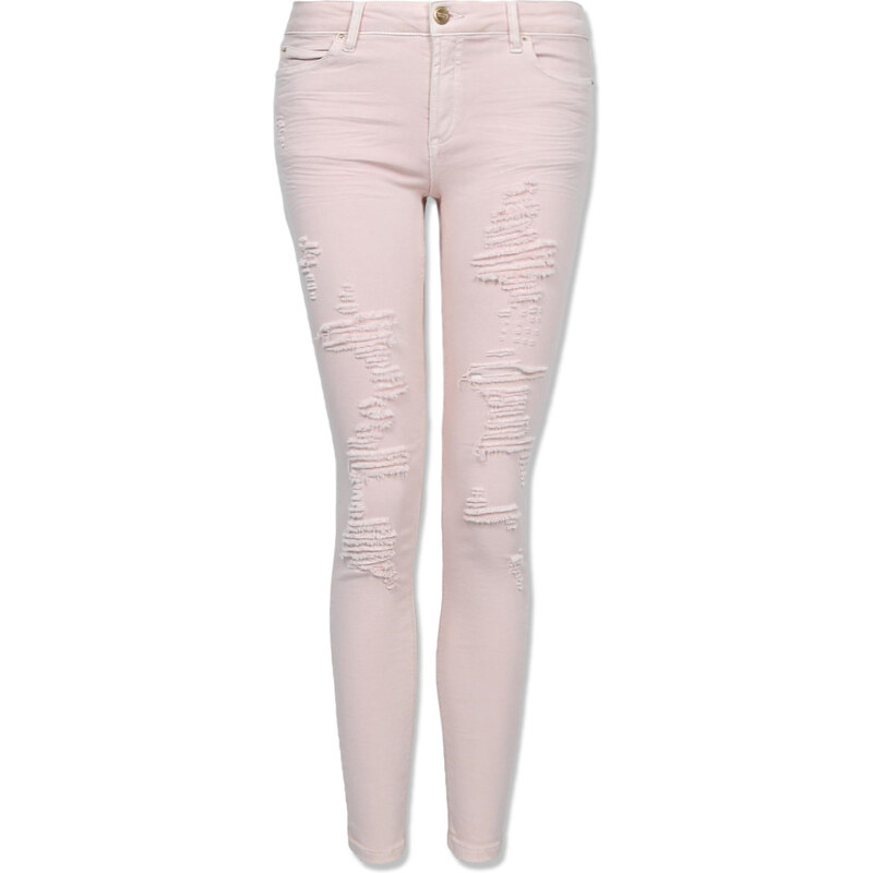Tally Weijl Pink Destroyed Skinny Pants