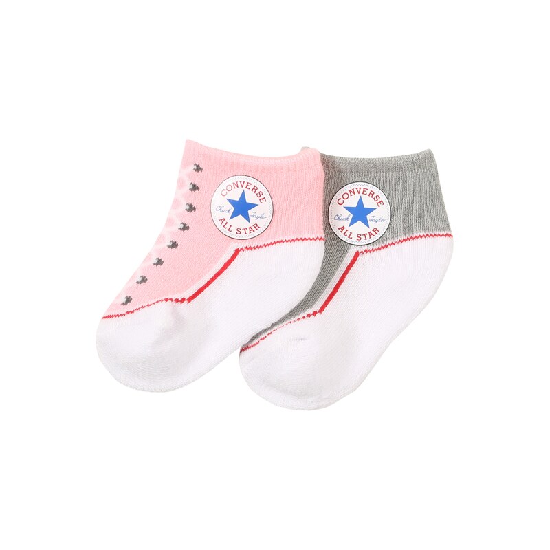 CONVERSE Ponožky CHUCK šedá / pink / bílá