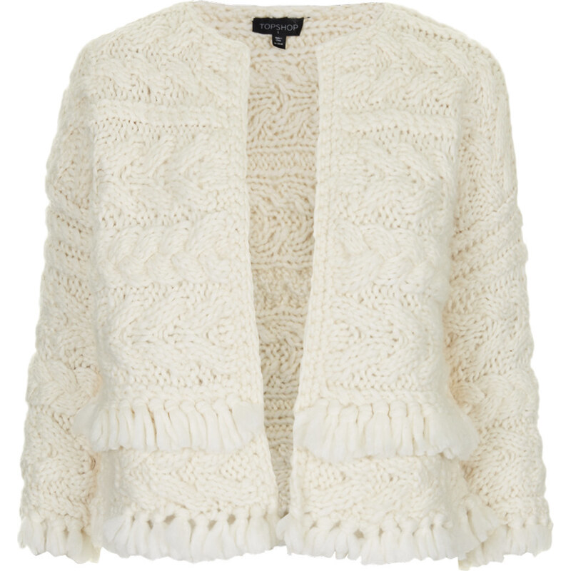 Topshop Hand-Knitted Stitch Cardigan