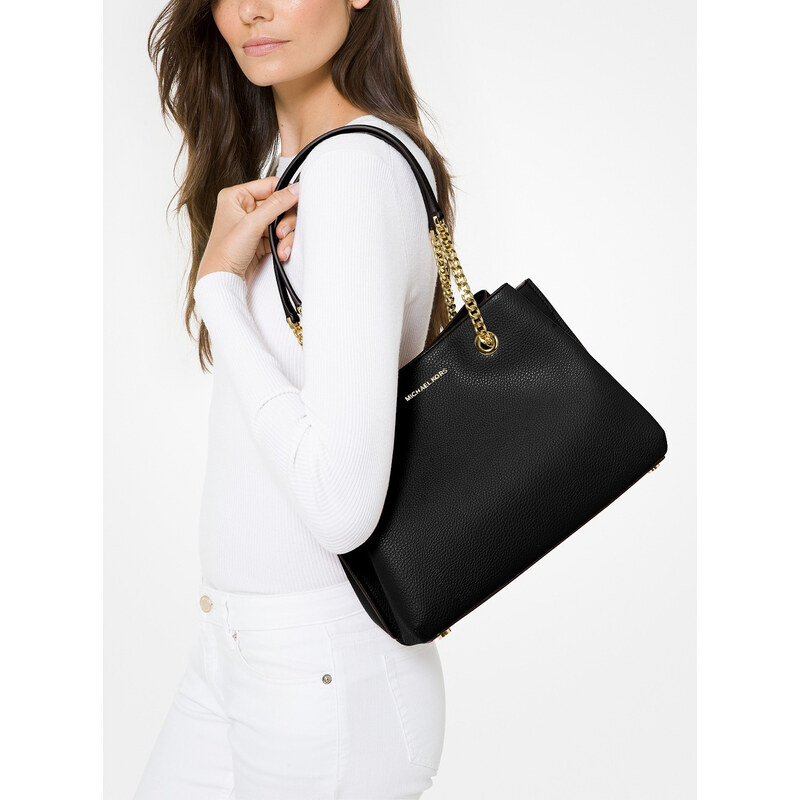 Michael Kors kožená kabelka Teagan černá 53960310