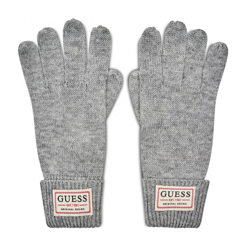 Guess pánské šedé rukavice