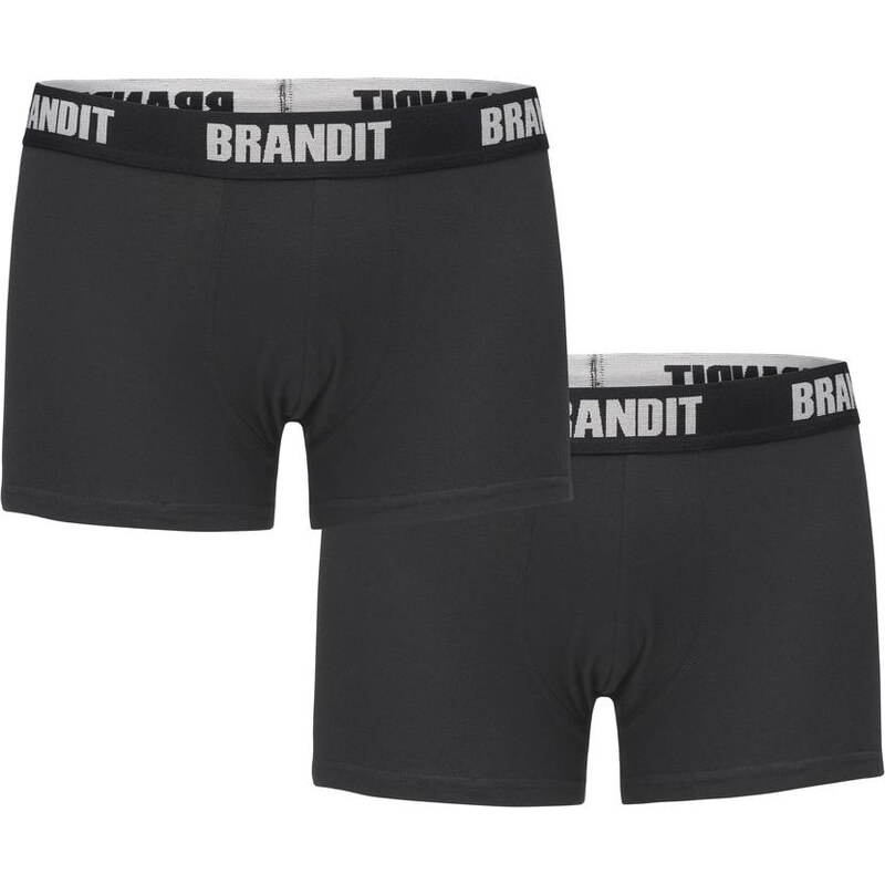 Brandit Boxerky Logo 2er Pack černo/černé