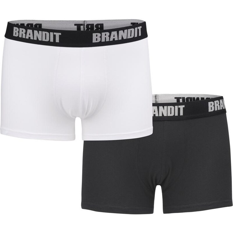 Brandit Boxerky Logo 2er Pack wht/blk