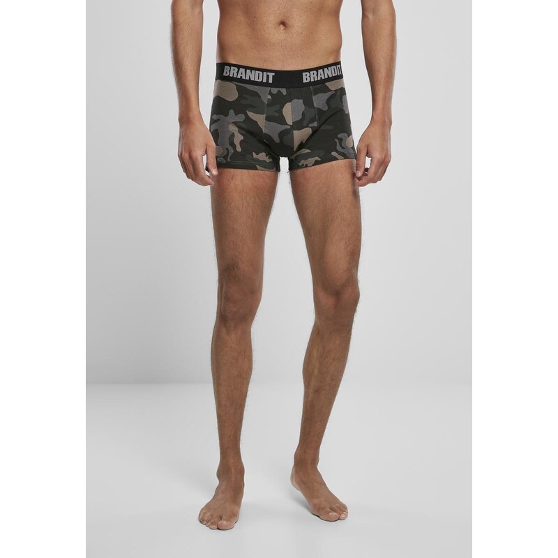 Brandit Boxerky Logo 2er Pack woodland/darkcamo