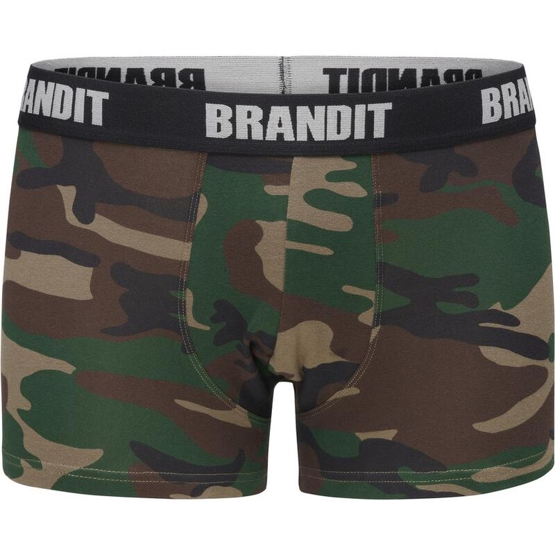 Brandit Boxerky Logo 2er Pack woodland/black