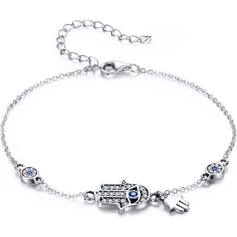 Elenys stříbrný náramek Hamsa symbol ochrany 36210701