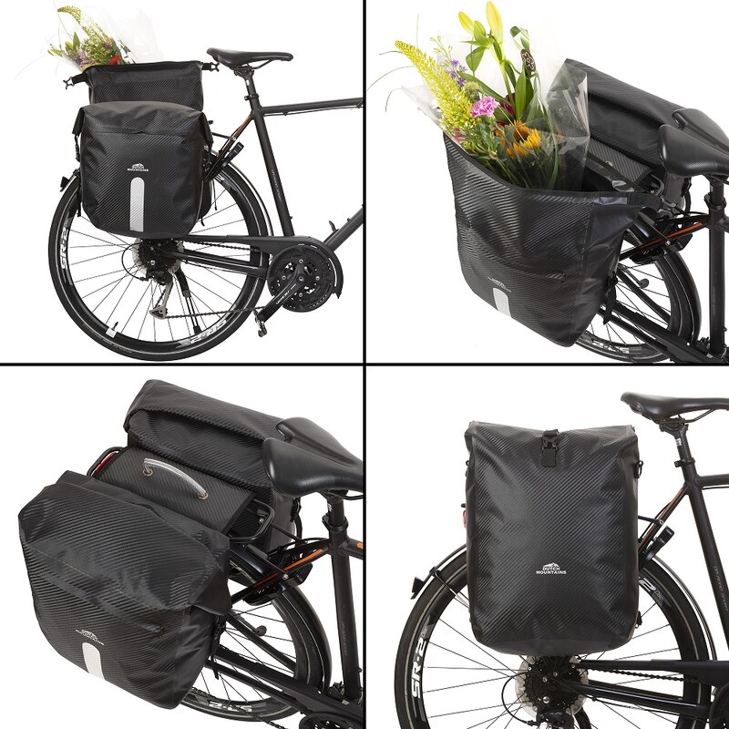 DUTCH MOUNTAINS Taška na kolo Bicycle Bag Double Black