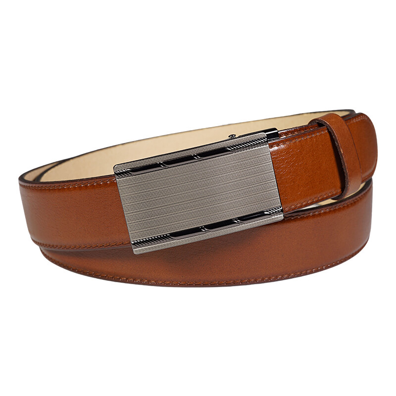 Pánský kožený společenský opasek Penny Belts Diego hnědý