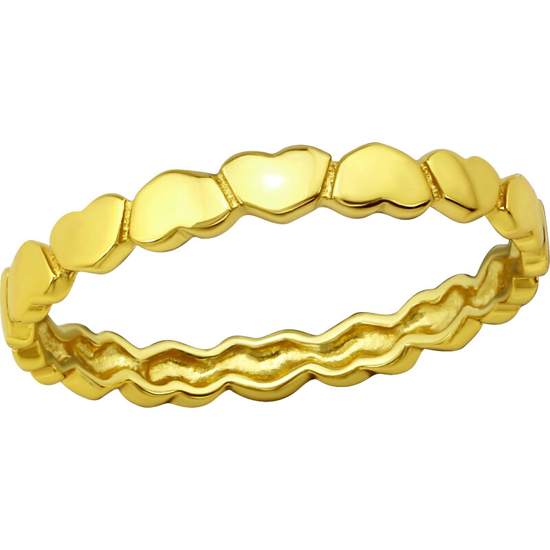 SYLVIENE Gold plated prstýnek Heart