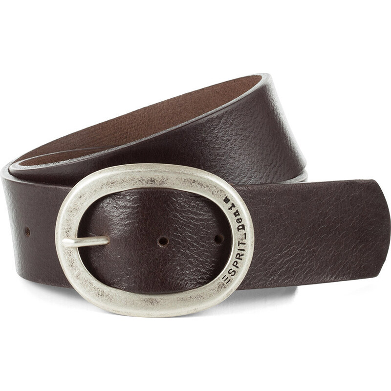 Esprit wide leather belt with ornamental buckle