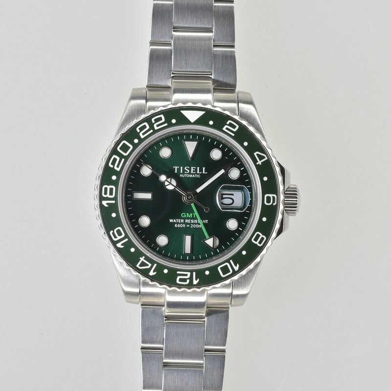 Tisell Watch GMT Green