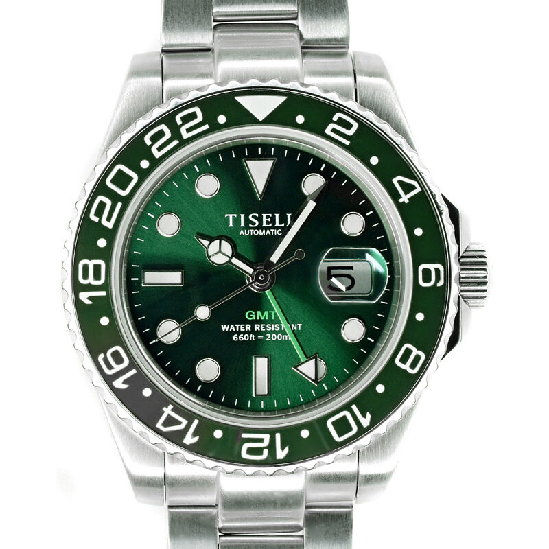 Tisell Watch GMT Green
