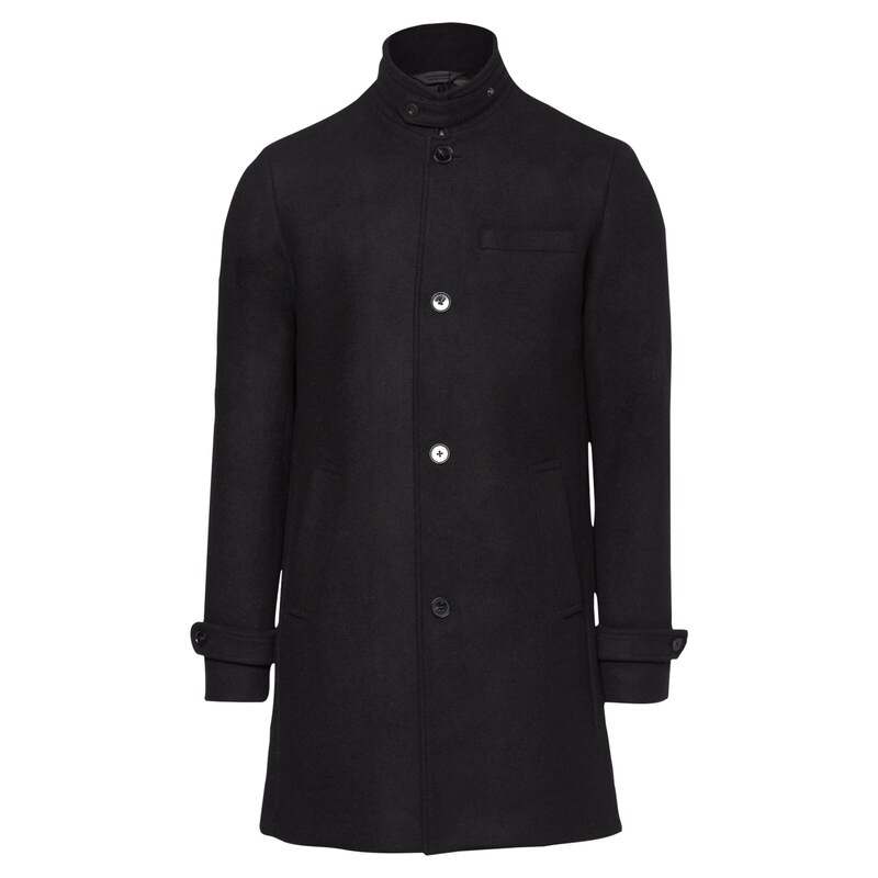JACK & JONES Přechodný kabát Melton černá