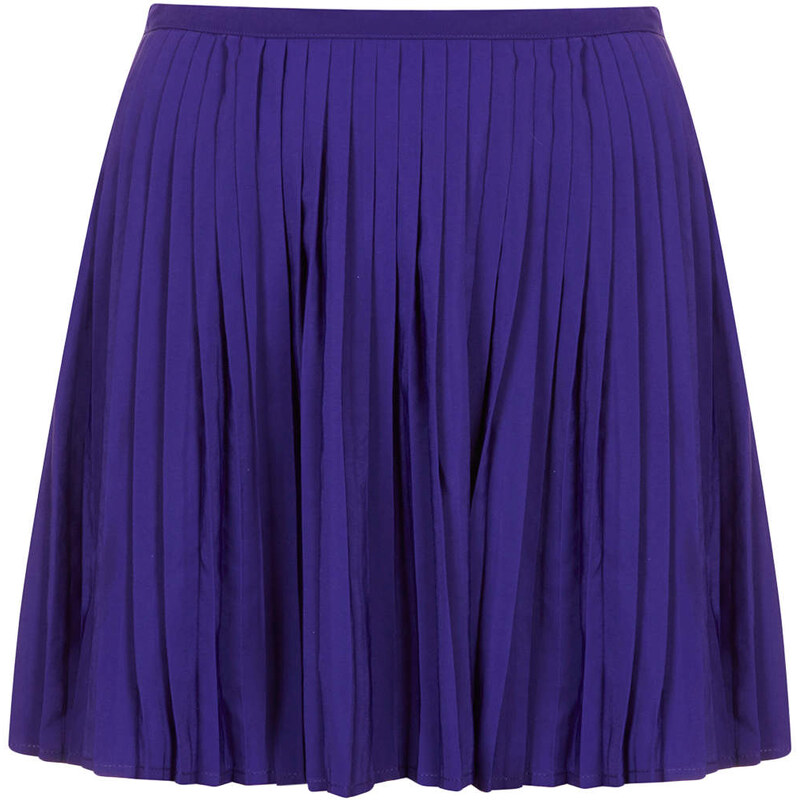Topshop Blue Pleated Shorts