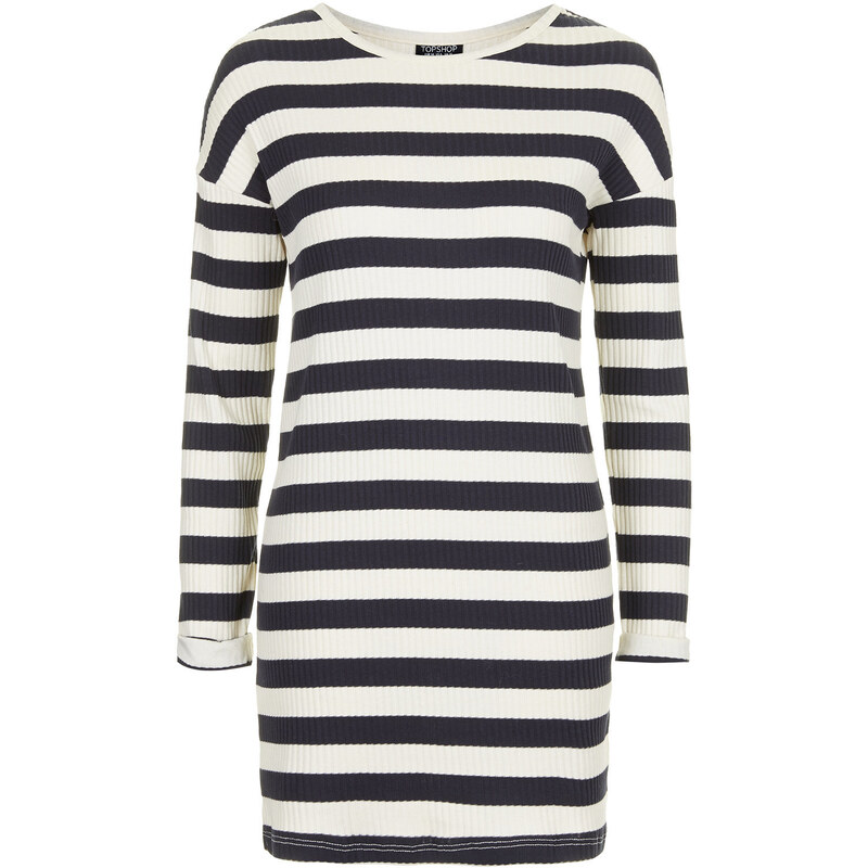 Topshop Striped Ribbed Tunic