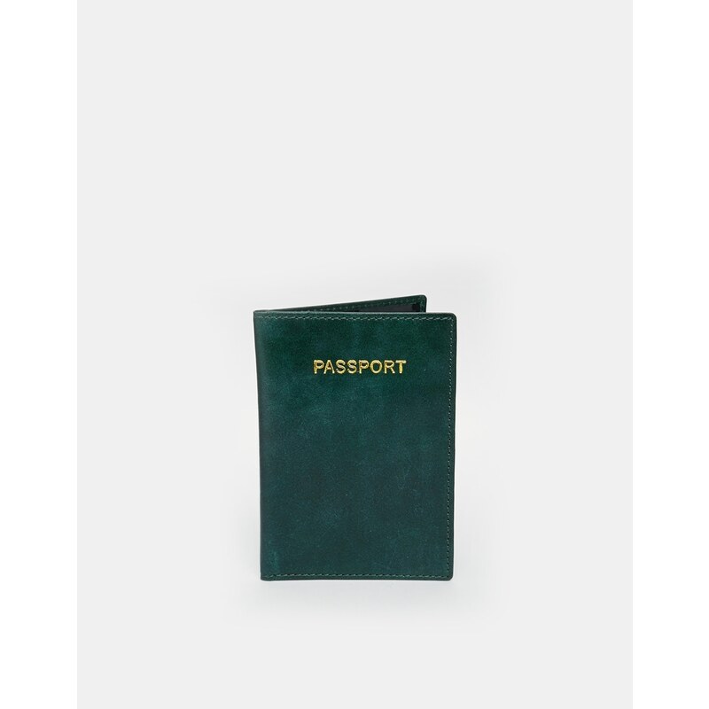 ASOS Leather Passport Cover - Green