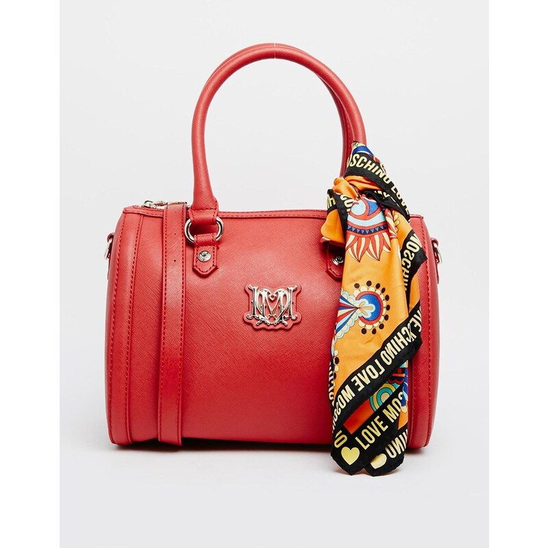 Love Moschino Barrell Bag With Scarf - Red