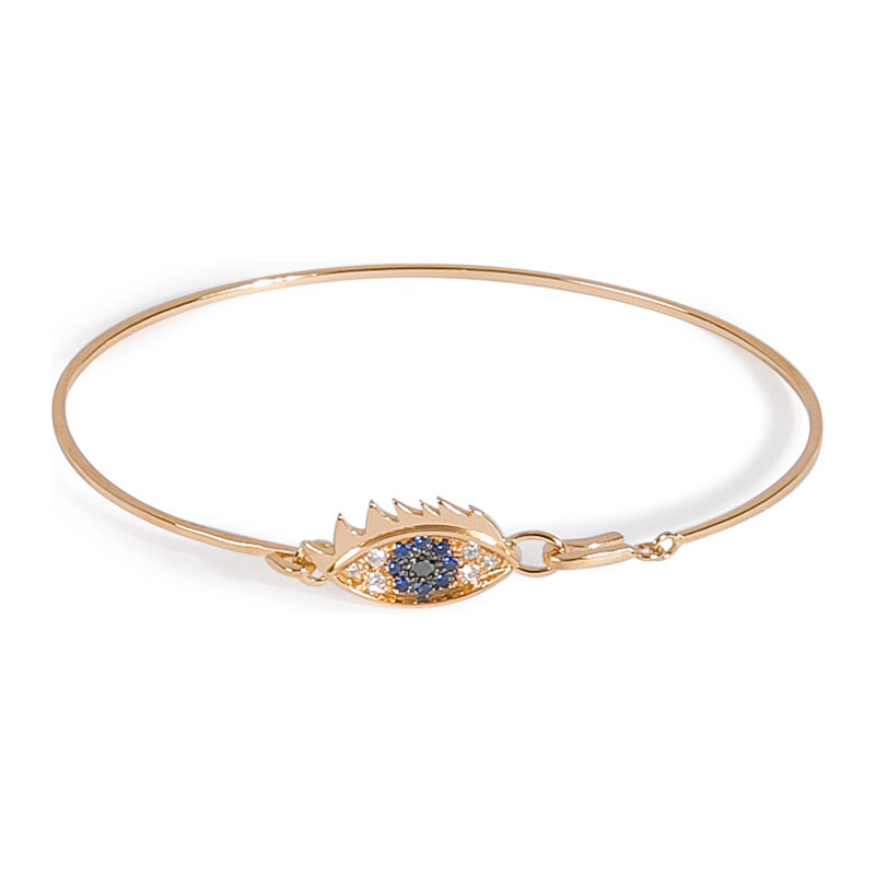 Delfina Delettrez 18kt Gold Bracelet with Diamond and Sapphire Eye