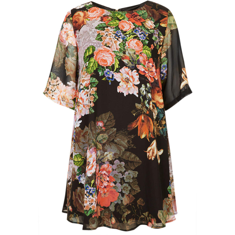 Topshop **Floral Tunic Sleeve Dress by Rare