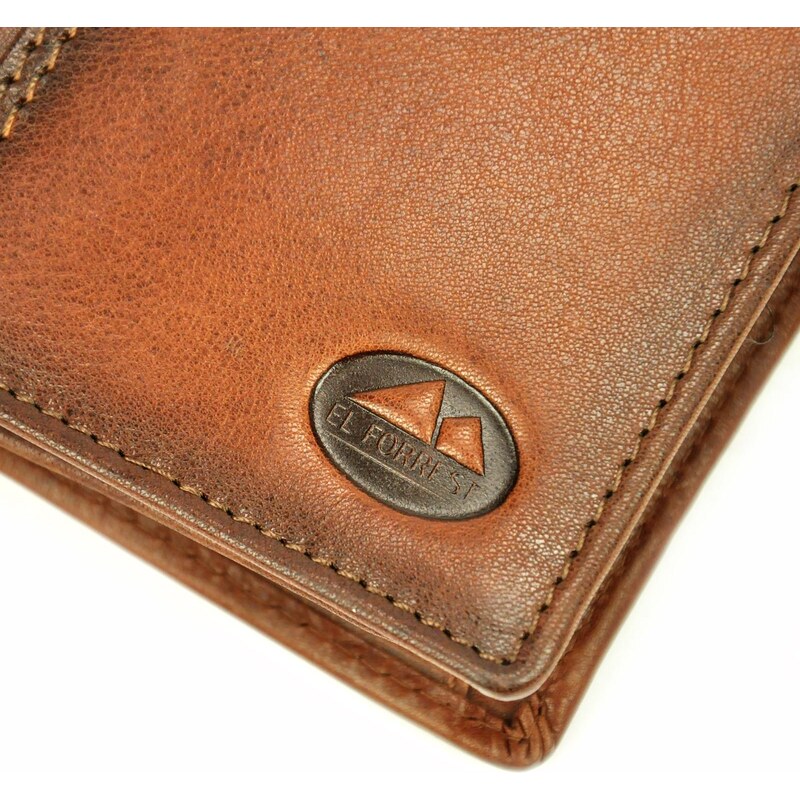 Pánská kožená peněženka EL FORREST 896-29 RFID hnědá